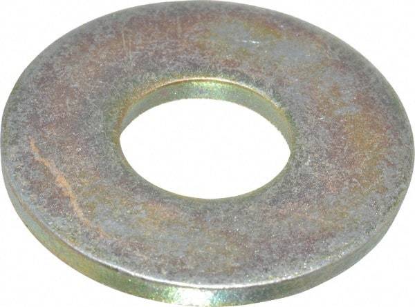 Value Collection - 9/16" Screw, Grade 8 Steel Extra Thick Flat Washer - Zinc Yellow Dichromate Finish - Apex Tool & Supply