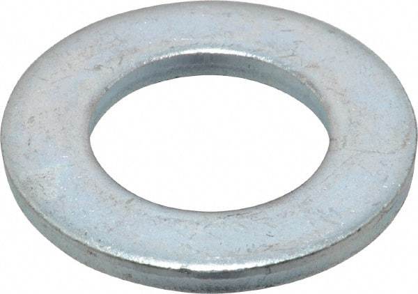 Value Collection - M20 Screw, Steel Standard Flat Washer - 21mm ID x 37mm OD, 3mm Thick, Zinc-Plated Finish - Apex Tool & Supply