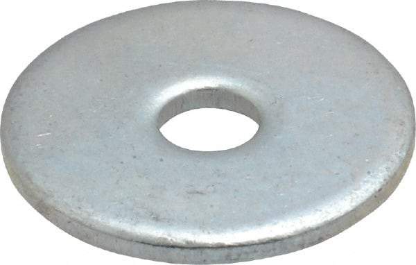 Value Collection - #8 Screw, Steel Fender Flat Washer - 3/16" ID x 3/4" OD, 0.067" Thick, Zinc-Plated Finish - Apex Tool & Supply