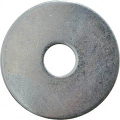 Value Collection - 3/8" Screw, Steel Fender Flat Washer - 13/32" ID x 1-5/8" OD, 0.08" Thick, Zinc-Plated Finish - Apex Tool & Supply