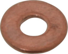 Value Collection - #6 Screw, Silicon Bronze Standard Flat Washer - 0.156" ID x 3/8" OD, 0.049" Thick, Plain Finish - Apex Tool & Supply