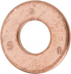 Value Collection - #20 Screw, Silicon Bronze Standard Flat Washer - 0.336" ID x 3/4" OD, 0.064" Thick - Apex Tool & Supply