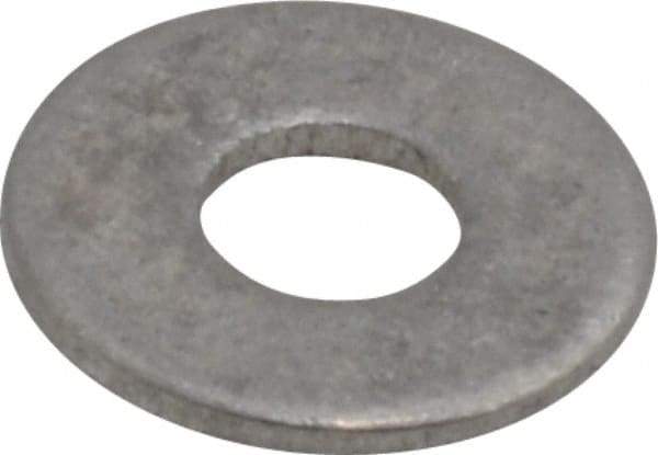 Value Collection - #6 Screw, Aluminum Standard Flat Washer - 0.147" ID x 3/8" OD, 0.032" Thick, Plain Finish - Apex Tool & Supply
