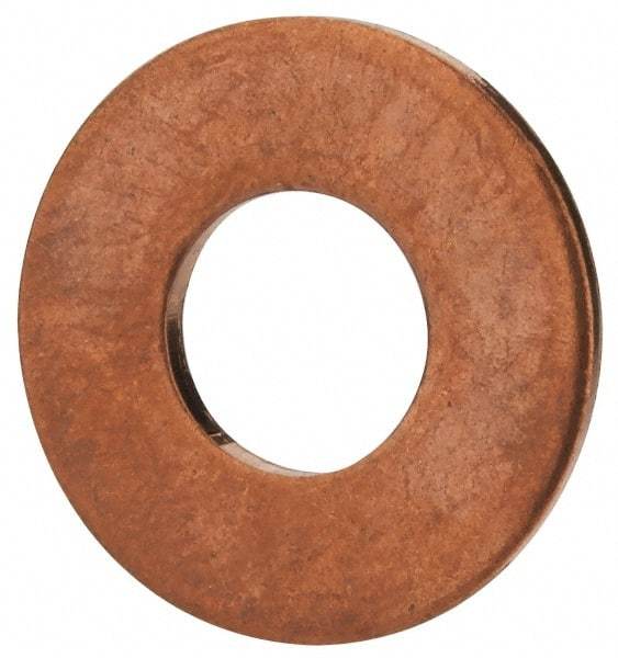 Value Collection - 5/16" Screw, Copper Standard Flat Washer - 0.336" ID x 3/4" OD, 0.064" Thick, Plain Finish - Apex Tool & Supply