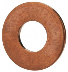 Value Collection - 5/16" Screw, Copper Standard Flat Washer - 0.336" ID x 3/4" OD, 0.064" Thick, Plain Finish - Apex Tool & Supply