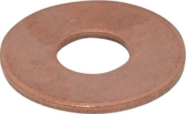 Value Collection - 3/8" Screw, Copper Standard Flat Washer - 0.395" ID x 1" OD, 0.064" Thick, Plain Finish - Apex Tool & Supply