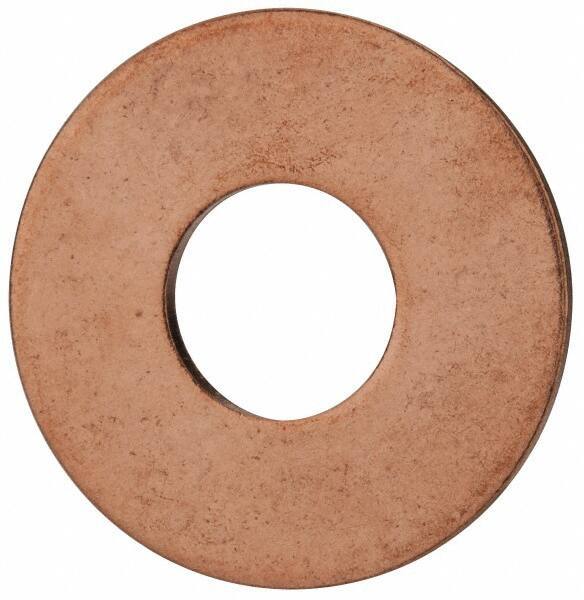 Value Collection - 1/2" Screw, Copper Standard Flat Washer - 0.563" ID x 1-3/8" OD, 0.081" Thick, Plain Finish - Apex Tool & Supply