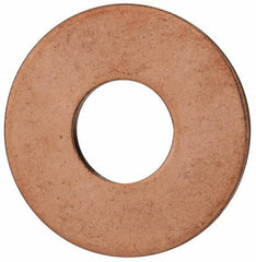 Value Collection - 1/2" Screw, Copper Standard Flat Washer - 0.563" ID x 1-3/8" OD, 0.081" Thick, Plain Finish - Apex Tool & Supply