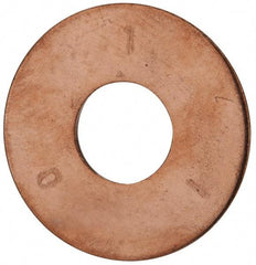Value Collection - 5/8" Screw, Copper Standard Flat Washer - 0.688" ID x 1-3/4" OD, 0.102" Thick, Plain Finish - Apex Tool & Supply