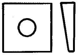 Value Collection - 1-1/8" Bolt, Iron Beveled Square Washer - 1-1/4" ID, 5/8 Minimum Thickness - Apex Tool & Supply