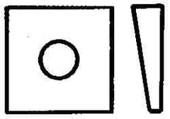 Value Collection - 1-1/8" Bolt, Iron Beveled Square Washer - 1-1/4" ID, 5/8 Minimum Thickness - Apex Tool & Supply