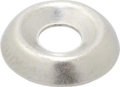Value Collection - 0.102" Thick, Nickel-Plated Finish, Brass, Standard Countersunk Washer - 0.135" ID x 3/8" OD - Apex Tool & Supply
