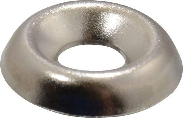 Value Collection - 5/64" Thick, Nickel-Plated Finish, Steel, Standard Countersunk Washer - 0.17" ID x 15/32" OD - Apex Tool & Supply