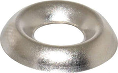 Value Collection - 1/8" Thick, Nickel-Plated Finish, Steel, Standard Countersunk Washer - 0.259" ID x 21/32" OD - Apex Tool & Supply