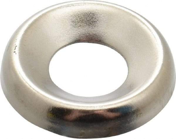 Value Collection - 5/32" Thick, Nickel-Plated Finish, Steel, Standard Countersunk Washer - 0.305" ID x 25/32" OD - Apex Tool & Supply