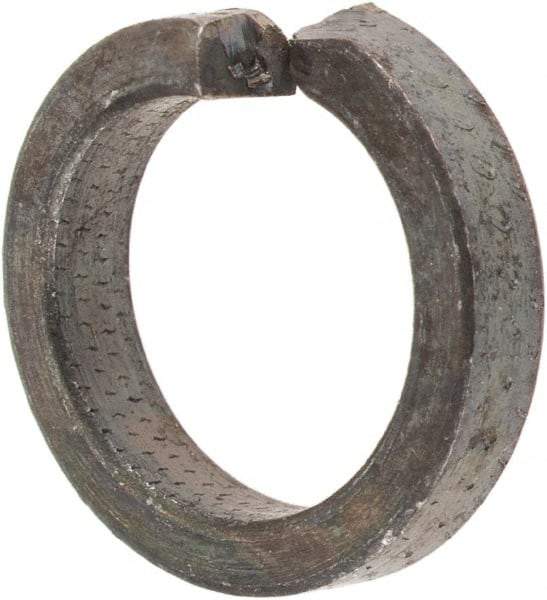 Value Collection - 1/4", 0.255" ID, 0.078" Thick High Collar Split Lock Washer - Steel, Uncoated, 0.255" Min ID, 0.263" Max ID, 0.365" Max OD - Apex Tool & Supply
