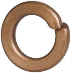 Value Collection - #8, 0.167" ID, 0.04" Thick Split Lock Washer - Silicon Bronze, 0.167" Min ID, 0.174" Max ID, 0.293" Min OD, 0.307" Max OD - Apex Tool & Supply