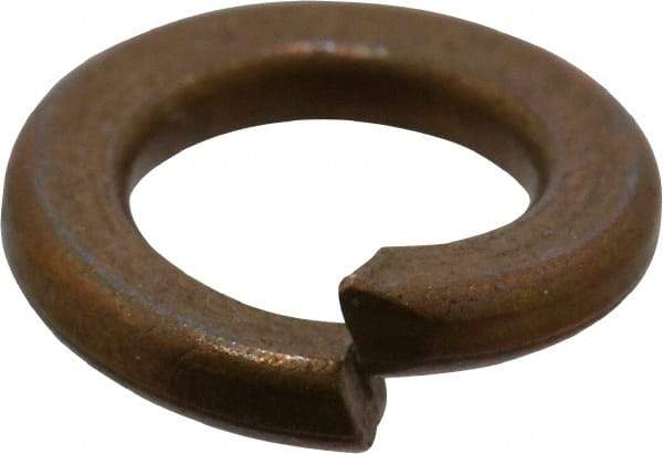 Value Collection - #10, 0.193" ID, 0.047" Thick Split Lock Washer - Silicon Bronze, 0.193" Min ID, 0.2" Max ID, 0.334" Min OD, 0.35" Max OD - Apex Tool & Supply