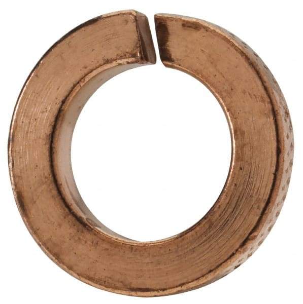 Value Collection - #12, 0.22" ID, 0.056" Thick Split Lock Washer - Silicon Bronze, 0.22" Min ID, 0.227" Max ID, 0.377" Min OD, 0.391" Max OD - Apex Tool & Supply