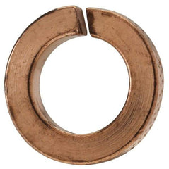 Value Collection - #12, 0.22" ID, 0.056" Thick Split Lock Washer - Silicon Bronze, 0.22" Min ID, 0.227" Max ID, 0.377" Min OD, 0.391" Max OD - Apex Tool & Supply