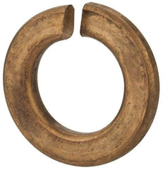 Value Collection - 1/2", 0.502" ID, 0.869" OD, 1/8" Thick Split Lock Washer - Silicon Bronze, 0.506" Min ID, 0.518" Max ID, 0.873" Min OD, 0.883" Max OD - Apex Tool & Supply