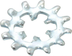 Value Collection - #8 Screw, 0.176" ID, Steel Internal Tooth & External Tooth Lock Washer - 0.506" OD, Zinc-Plated, Grade 2 - Apex Tool & Supply