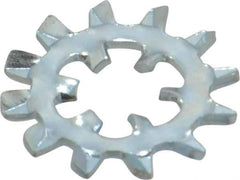 Value Collection - #10 Screw, 0.204" ID, Steel Internal Tooth & External Tooth Lock Washer - 0.61" OD, Zinc-Plated, Grade 2 - Apex Tool & Supply