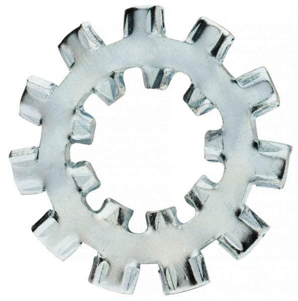 Value Collection - 1/2" Screw, 0.53" ID, Steel Internal Tooth & External Tooth Lock Washer - 1.26" OD, Zinc-Plated, Grade 2 - Apex Tool & Supply