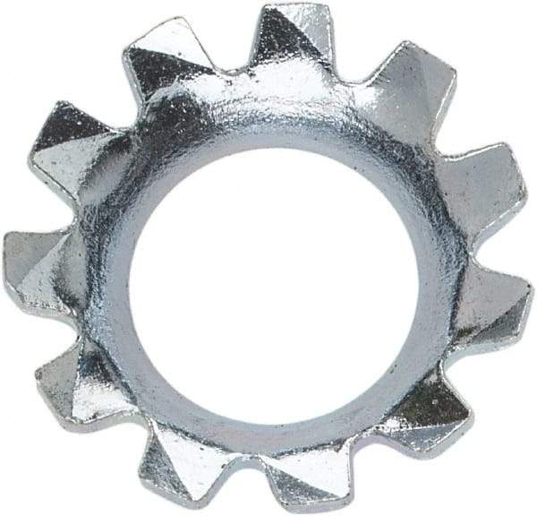 Value Collection - #10 Screw, 0.205" ID, Steel External Tooth Lock Washer - 0.354" OD, Zinc-Plated, Grade 2 - Apex Tool & Supply