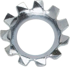 Value Collection - #10 Screw, 0.205" ID, Steel External Tooth Lock Washer - 0.354" OD, Zinc-Plated, Grade 2 - Apex Tool & Supply