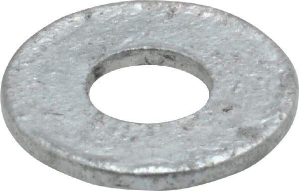 Value Collection - 1/4" Screw, Steel USS Flat Washer - 5/16" ID x 3/4" OD, 1/16" Thick, Galvanized Finish - Apex Tool & Supply