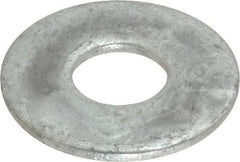 Value Collection - 5/8" Screw, Steel USS Flat Washer - 11/16" ID x 1-3/4" OD, 9/64" Thick, Galvanized Finish - Apex Tool & Supply