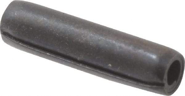 Made in USA - 3/32" Diam x 3/8" Long Coiled Spring Pin - Grade 1070-1090 Alloy Steel, Black Oxide Finish - Apex Tool & Supply