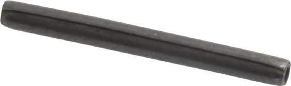 Made in USA - 3/32" Diam x 1" Long Coiled Spring Pin - Grade 1070-1090 Alloy Steel, Black Oxide Finish - Apex Tool & Supply