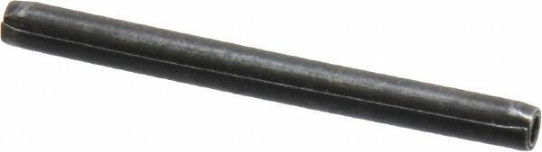 Made in USA - 3/32" Diam x 1-1/8" Long Coiled Spring Pin - Grade 1070-1090 Alloy Steel, Black Oxide Finish - Apex Tool & Supply
