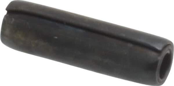 Made in USA - 1/8" Diam x 7/16" Long Coiled Spring Pin - Grade 1070-1090 Alloy Steel, Black Oxide Finish - Apex Tool & Supply