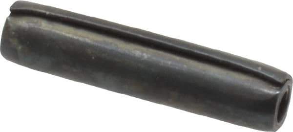 Made in USA - 1/8" Diam x 9/16" Long Coiled Spring Pin - Grade 1070-1090 Alloy Steel, Black Oxide Finish - Apex Tool & Supply