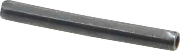 Made in USA - 1/8" Diam x 1-1/8" Long Coiled Spring Pin - Grade 1070-1090 Alloy Steel, Black Oxide Finish - Apex Tool & Supply