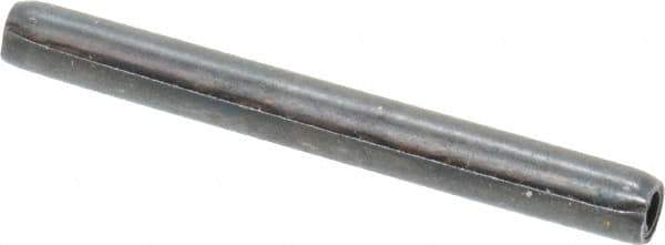 Made in USA - 1/8" Diam x 1-1/4" Long Coiled Spring Pin - Grade 1070-1090 Alloy Steel, Black Oxide Finish - Apex Tool & Supply