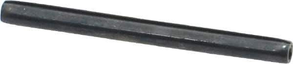 Made in USA - 1/8" Diam x 1-1/2" Long Coiled Spring Pin - Grade 1070-1090 Alloy Steel, Black Oxide Finish - Apex Tool & Supply