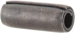 Made in USA - 3/16" Diam x 1/2" Long Coiled Spring Pin - Grade 1070-1090 Alloy Steel, Black Oxide Finish - Apex Tool & Supply
