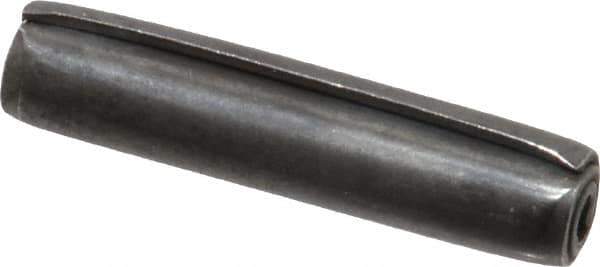 Made in USA - 3/16" Diam x 7/8" Long Coiled Spring Pin - Grade 1070-1090 Alloy Steel, Black Oxide Finish - Apex Tool & Supply