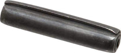 Made in USA - 3/16" Diam x 7/8" Long Coiled Spring Pin - Grade 1070-1090 Alloy Steel, Black Oxide Finish - Apex Tool & Supply