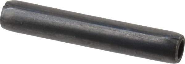 Made in USA - 3/16" Diam x 1-1/8" Long Coiled Spring Pin - Grade 1070-1090 Alloy Steel, Black Oxide Finish - Apex Tool & Supply