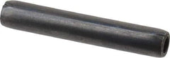 Made in USA - 3/16" Diam x 1-1/8" Long Coiled Spring Pin - Grade 1070-1090 Alloy Steel, Black Oxide Finish - Apex Tool & Supply