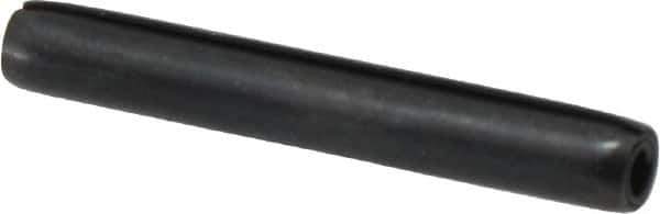 Made in USA - 3/16" Diam x 1-3/8" Long Coiled Spring Pin - Grade 1070-1090 Alloy Steel, Black Oxide Finish - Apex Tool & Supply
