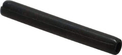 Made in USA - 3/16" Diam x 1-1/2" Long Coiled Spring Pin - Grade 1070-1090 Alloy Steel, Black Oxide Finish - Apex Tool & Supply