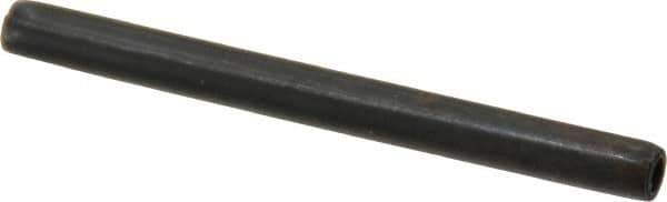 Made in USA - 3/16" Diam x 2-1/4" Long Coiled Spring Pin - Grade 1070-1090 Alloy Steel, Black Oxide Finish - Apex Tool & Supply