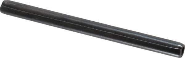 Made in USA - 3/16" Diam x 2-1/2" Long Coiled Spring Pin - Grade 1070-1090 Alloy Steel, Black Oxide Finish - Apex Tool & Supply