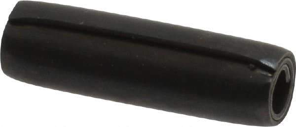 Made in USA - 7/32" Diam x 3/4" Long Coiled Spring Pin - Grade 1070-1090 Alloy Steel, Black Oxide Finish - Apex Tool & Supply